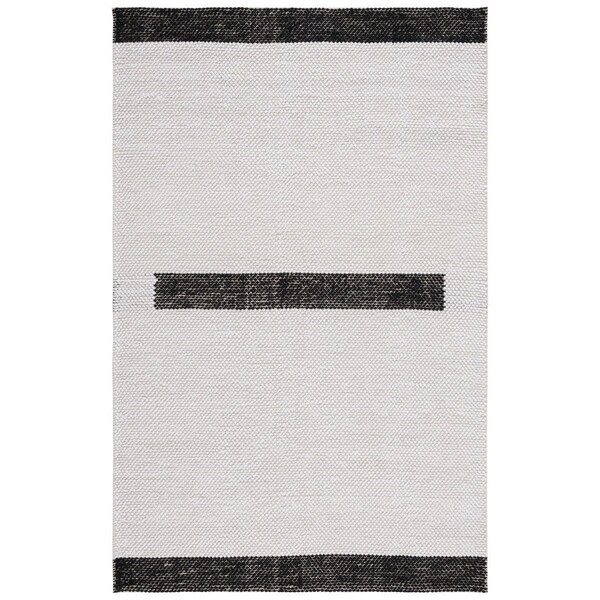 Safavieh 5 x 8 ft. Natural Flat Weave Rectangle Area Rug Ivory & Black NAT324A-5 - main